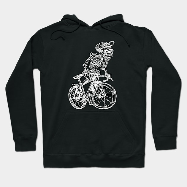 SEEMBO Skeleton Cycling Bicycle Cyclist Bicycling Biker Bike Hoodie by SEEMBO